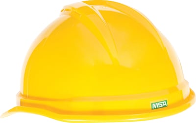 Mine Safety Appliances V-Gard 500 Polyethylene 4-Point Short Brim Bump Cap, Yellow (10034020)