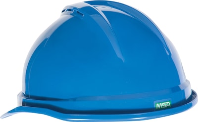 Mine Safety Appliances V-Gard 500 Polyethylene 4-Point Short Brim Bump Cap, Blue (10034019)