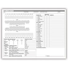 Medical Arts Press® Dental Exam Chart,  White