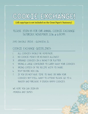 Great Papers® Holiday Stationery Holiday Cookie, 80/Count