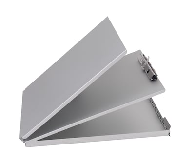 Quill Brand® Aluminum Storage Clipboard, Letter, Silver, 12-3/4 x 9-1/4 x 1-1/8, 1/Pk
