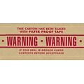 Central Brand® 260 Pre-Printed Reinforced Tape, Warning, 3x450, 10 Rolls, 10/Case