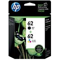 HP 62 Black/Tri-Color Standard Yield Ink Cartridge, 2/Pack (N9H64FN#140)