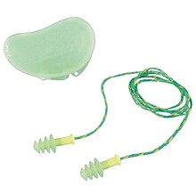 Howard Leight® Fusion® Multiple-Use Corded Earplugs, Green, 27 dB, 100/BX
