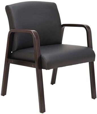 Alera® Reception Lounge Series Guest Chair, Espresso/Black
