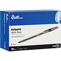 Quill Brand® Ballpoint Stick Pens; Medium Point, Black, 60/Pack