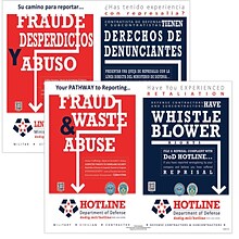 ComplyRight DOD Fraud and Whistleblower Hotline Poster, Bilingual (E2250B)