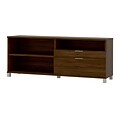 Bestar® Pro-Linea Credenza w/ Drawers in Oak Barrel