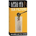Tiesta Tea® Loose-Leaf Tea Filters, 4-6 Cup, White, 100/Box