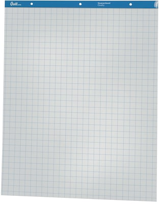 Quill Brand® Grid Style Easel Pad, 27 x 34, White, 50 Sheets/Pad, 2 Pads/Box (720446)
