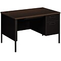 HON® Metro Classic Series Steel Desk; Rectangle, 4 Leg Base, 1 Pedestal, Table Top 29.5H x 48W x 3