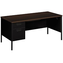 HON® Metro Classic Left Pedestal Desk, 66 x 30 x 29.5, 4 x Box Drawer(s), File Drawer(s), Single