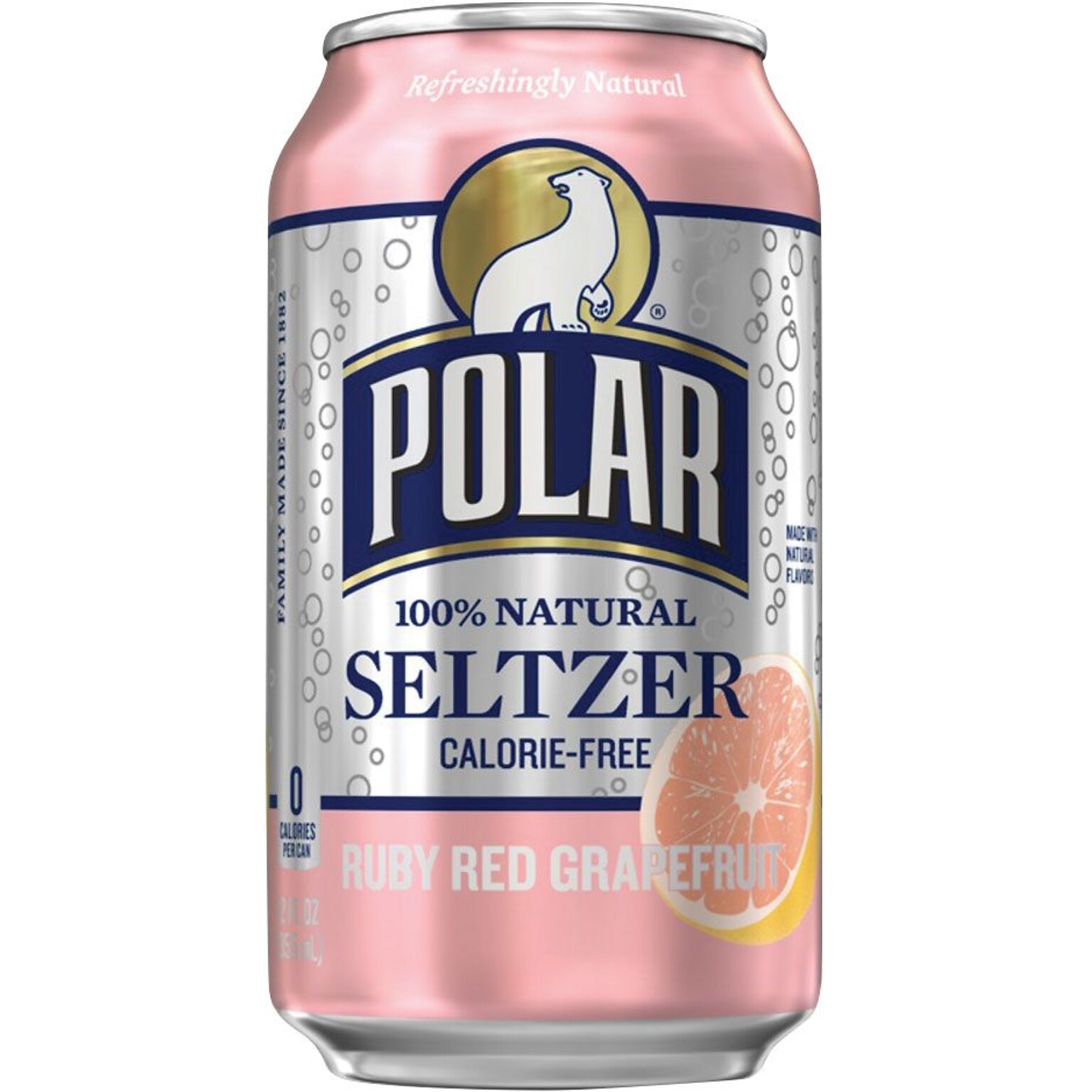 Polar® Ruby Red Grapefruit Seltzer, 12 oz. cans, 24 cans