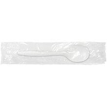 Berkley Square Individually Wrapped Plastic Soup Spoon, Medium-Weight, White, 1,000/Pack (1104000)