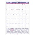 2016-2017 AT-A-GLANCE® Academic Monthly Wall Calendar, 12 Months, 12x17, Wht/Blu(PMA228)