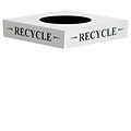 Safco® Square-Fecta Lid, Recycle, Silver