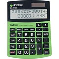 Datexx TrackBack DD-7422 12 Digit Financial Calculator, Green/Black