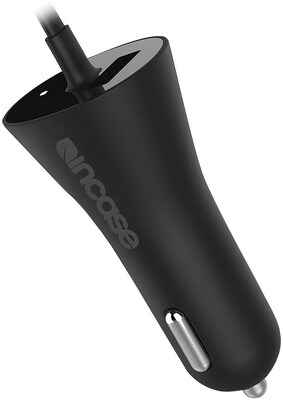 Incase Dual Car Charger with Lightning Connector; Black Matte