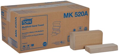 Tork Universal Multifold Paper Towels, 1-ply, 250 Sheets/Pack, 16 Packs/Carton (TRKMK520A)