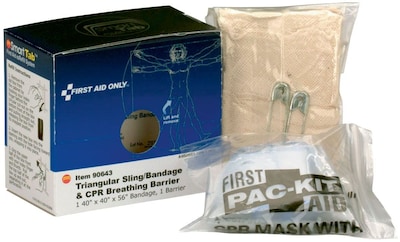 First Aid Only SmartCompliance Refill Triangular Bandage & CPR Face Shield (90643)