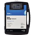 Quill Brand® Plastic Deluxe Storage Clipboard with Calculator, Legal Size, Black (25971-QCC)