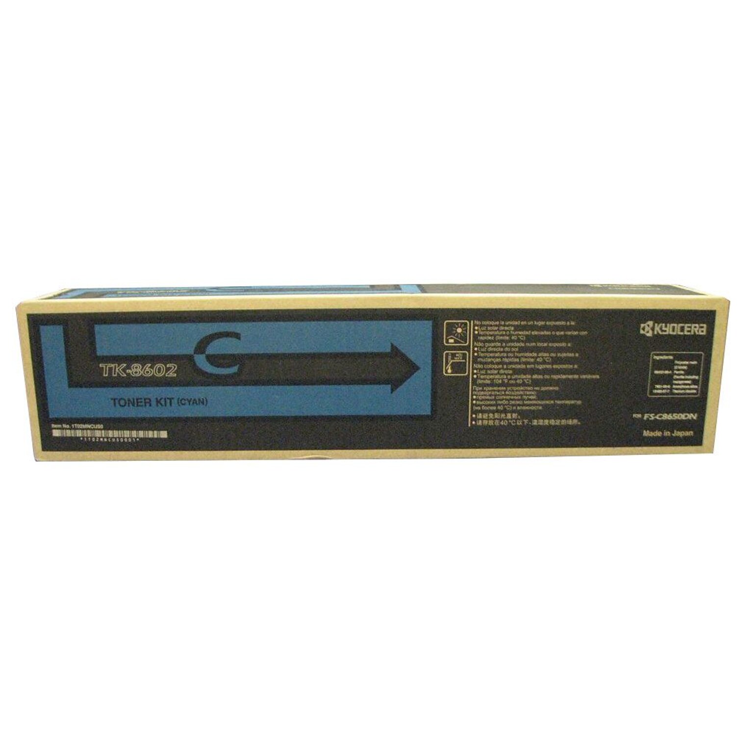 Kyocera TK-8602C Cyan Standard Yield Toner Cartridge