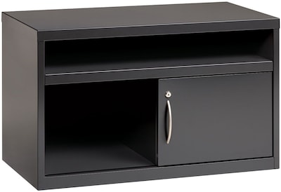Quill Brand® Low Credenza with Sliding Door, Charcoal, 36W