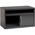 Quill Brand® Low Credenza with Sliding Door, Charcoal, 36W