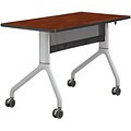 SAFCO® Rumba™ 48 x 24 Rectangle Table; Cherry/Silver