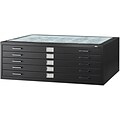 Safco 5-Drawer Steel Flat File Cabinet, 30 x 42 Documents, Black (4998BLR)
