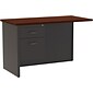 Quill Brand® Modular Desk Left Return, Charcoal/Mahogany, 24"Wx48"D
