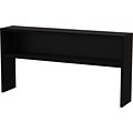 Lorell Modular Desk Series Black Stack-on Hutch, 72, Material: Steel, Finish: Black