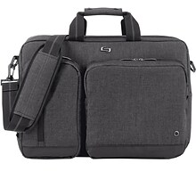 Solo New York Urban Polyester Top Loading Hybrid Briefcase, Grey (UBN31010)