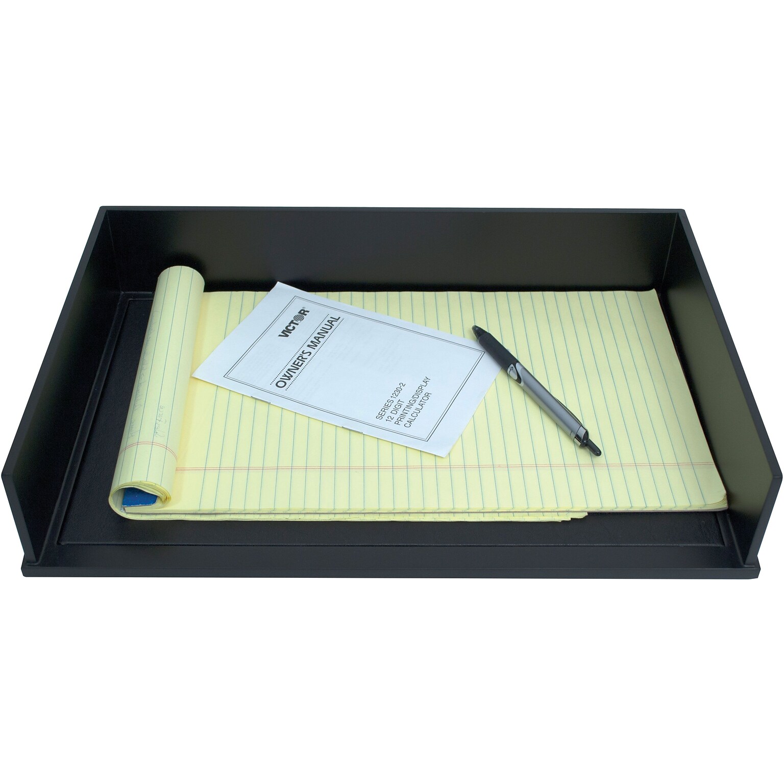 Victor Technology Wood Midnight Black Stackable Legal Size paper Letter Tray (1168-5)