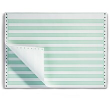 Staples® Green Bar Computer Paper, 14.875 x 11, 15 lbs., 100 Bright, 3500/Carton (25515/45115/177)
