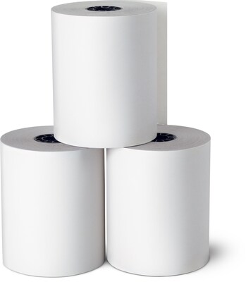Staples® Thermal Teller Financial Register POS Rolls, 1-Ply, White, 3x 140, 50/Carton (28390/49191