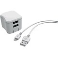 Dual Device Rapid Wall Charger with Lightning™ Cable for iPhone 5/5S, 6/6S, 6 Plus, 6S Plus, White