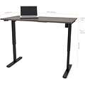 Bestar® Pro-Linea 30x60 Electric Height-Adjustable Table in Bark Gray