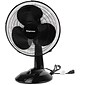 Impress IM-713 12" Oscillating Table Fan; Black