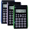 Datexx DH-100X3 8-Digit Desktop Calculator, Blue/Green/Purple