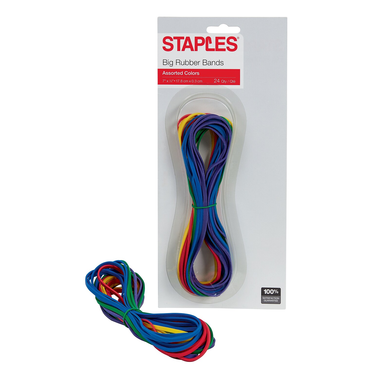 Staples® Oversized Rubber Bands, 7 x 0.12, 24/Pack (28628-CC)