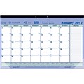 2017 Brownline®  Monthly Desk Pad Calendar 17-3/4 x 10-7/8, Blue (C181700)