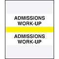 Medical Arts Press® Standard Preprinted Chart Divider Tabs, Admissions Work-Up, Yellow