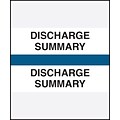 Medical Arts Press® Standard Preprinted Chart Divider Tabs, Discharge Summary, Dark Blue