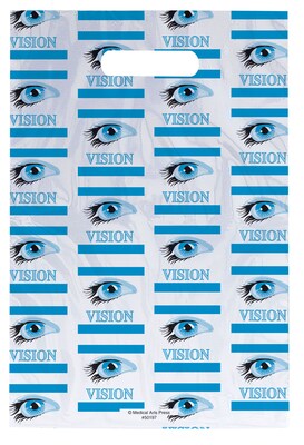 Medical Arts Press® Eye Care Scatter Print Bags; 9 x 13, Vision, 100 Bags, (50197)
