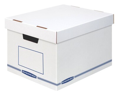 Bankers Box Organizer Medium-Duty Storage Boxes with Lift-Off Lid,12/Carton (4662401)