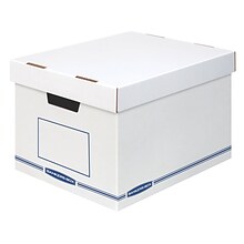Bankers Box Organizer Medium-Duty Storage Boxes with Lift-Off Lid,12/Carton (4662401)