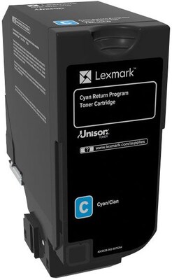 Lexmark 74 Cyan Standard Yield, Return Program Toner Cartridge (74C10C0)