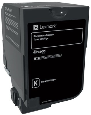 Lexmark 74 Black Standard Yield, Return Program Toner Cartridge (74C10K0)
