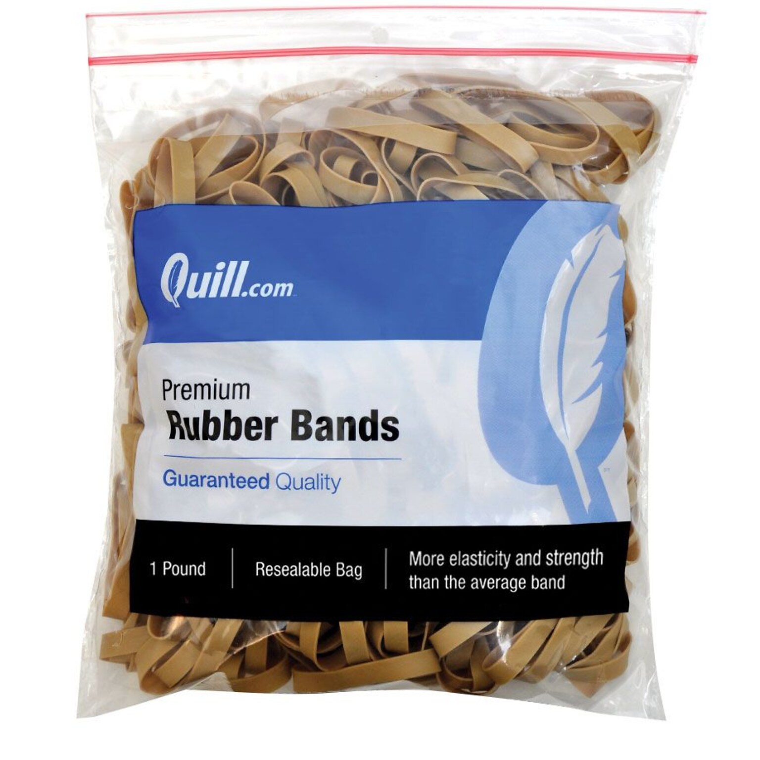 Quill Brand® Premium Rubber Band, #17, 2-3/4L x 3/8W, 1 lb. Resealable Bag (790017)